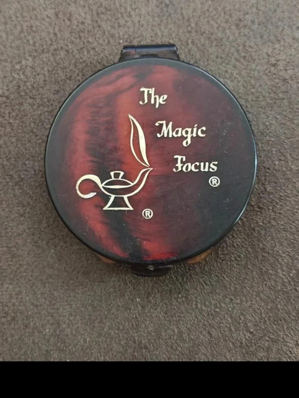 1970s Magic Focus Magnifying Compact Makeup Mirror